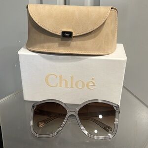 Chloe Women's Gray Sunglasses Frames New in Box with Case and Shimmey Wipe